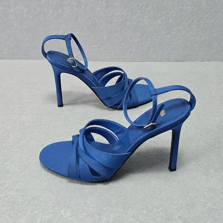[BUNJANG] ZARA Blue Strap Heel Sandals / 자라 블루 스트랩 힐 샌들