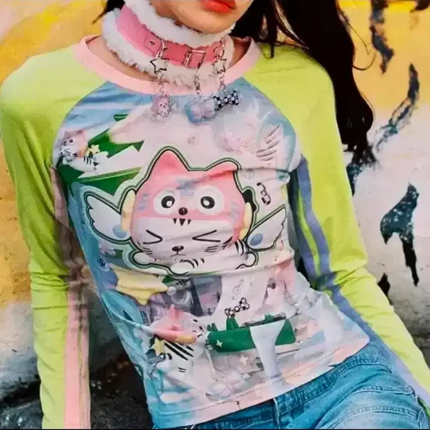 [BUNJANG] Cfierce Hyein Tiger T-shirt / 씨피어스 cfierce 호랑이 티셔츠 뉴진스 혜인 착용