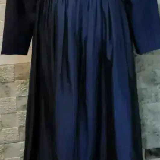 [BUNJANG] SseSsil&amp;NaSsil Navy Hanbok Dress / 네이비 여성 계량한복 드레스 (씨실과나씰]