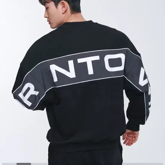[BUNJANG] Born to Win Nylon Mix Sweatshirt Black Size 2 / 본투윈 나일론 믹스 맨투맨 블랙