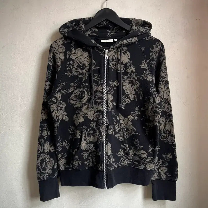 [BUNJANG] Cabbages &amp; Rose x Uniqlo Floral Hooded Zip-Up Jacket / 영국 Cabbages&amp;Rose X 일본 유니클로 협업 후드 집업 자켓