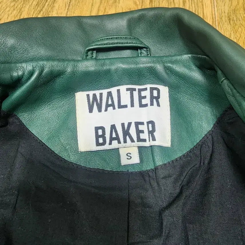 [BUNJANG] WATER BAKER Green Leather Rider Jacket / WATER BAKER 월터베이커 그린 레더 라이더 자켓