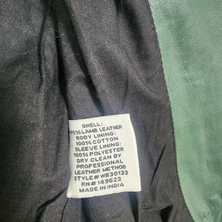 [BUNJANG] WATER BAKER Green Leather Rider Jacket / WATER BAKER 월터베이커 그린 레더 라이더 자켓