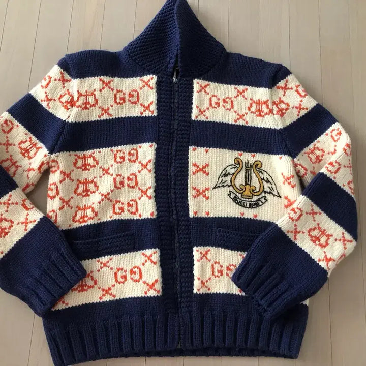 [BUNJANG] Gucci Band Knit Zip-Up Cardigan (M) / 정품 새상품  컨디션 구찌 밴드 니트 집업 가디건 M