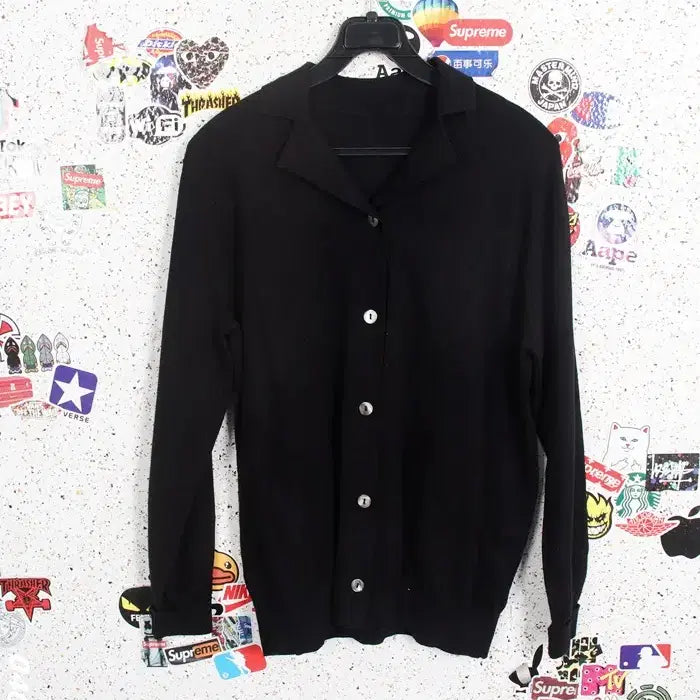 [BUNJANG] Bruel Simple Collar Neck Cardigan BK (Women&
