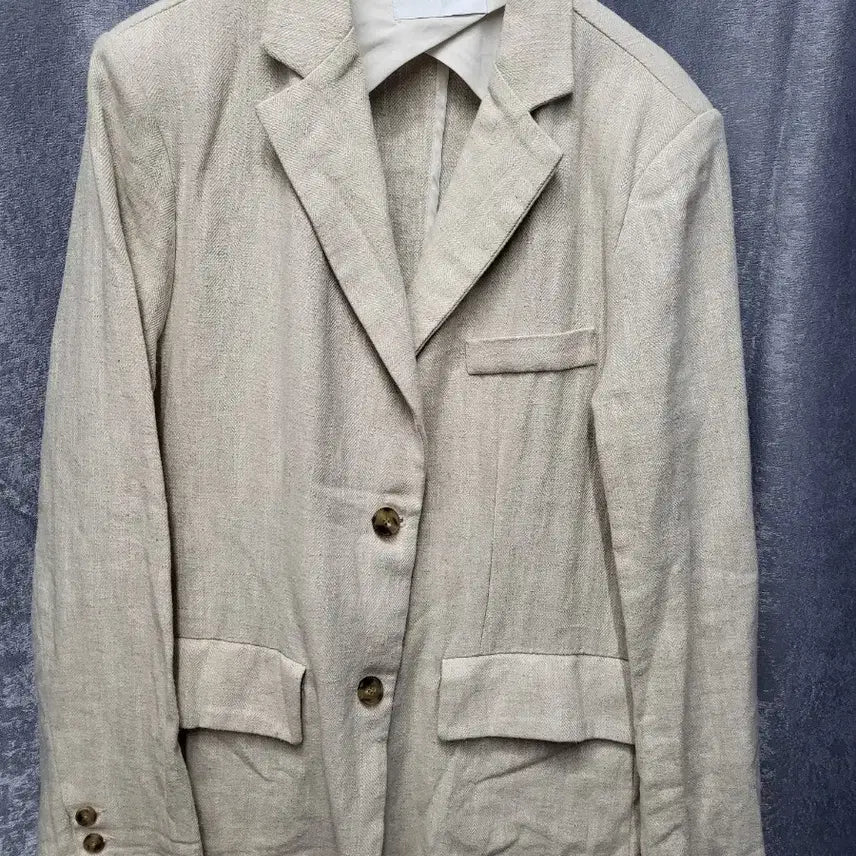 [BUNJANG] Bottle Seoul Natural Linen Jacket (Beige/Loose Fit) / [bottle seoul] 보틀서울 내추럴 린넨 자켓 (베이지/루즈핏)