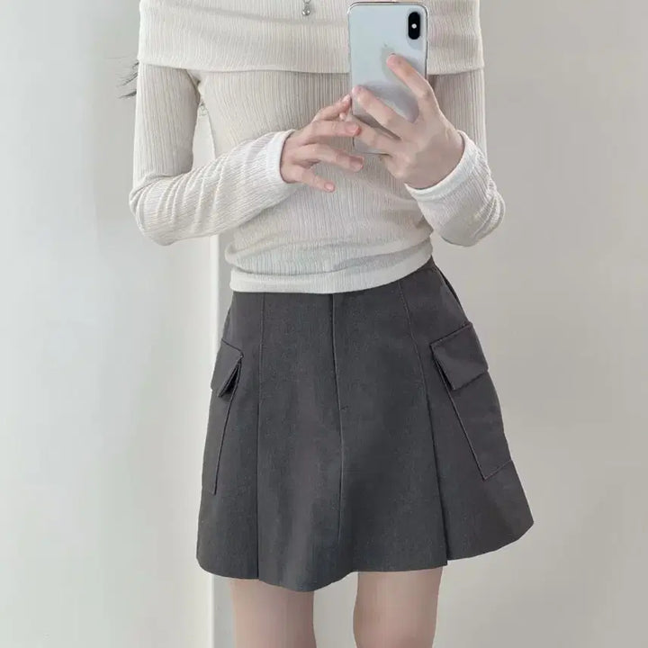 [BUNJANG] Ablie Ribbon Tie Off-Shoulder Top / 에이블리 리본 끈 오프숄더 아이보리 색상