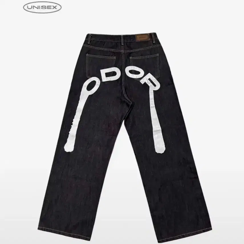 [BUNJANG] Odeur Logo Denim Pants / 오도어 로고 데님 팬츠