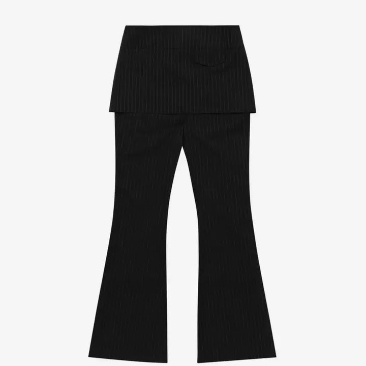[BUNJANG] W.A.U Layered Boots-Cut Slacks - BLACK / 우알롱 Layered boots-cut slacks - BLACK