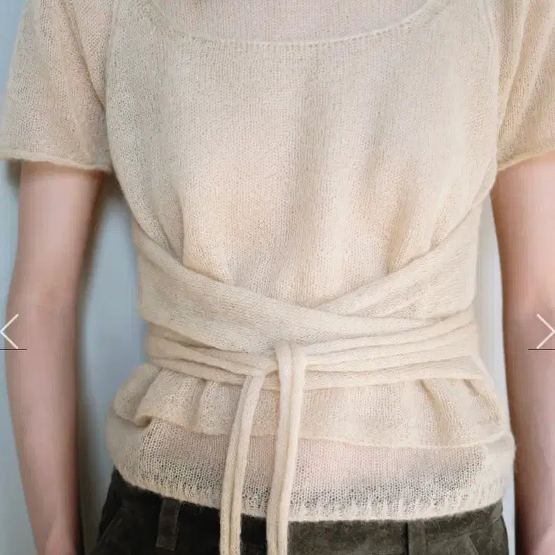 [BUNJANG] Monoha Mohair Knit &amp; Sleeveless Set / 모노하 모헤어 니트&amp;슬리브리스
