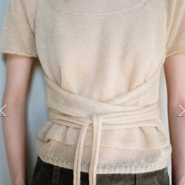 [BUNJANG] Monoha Mohair Knit &amp; Sleeveless Set / 모노하 모헤어 니트&amp;슬리브리스