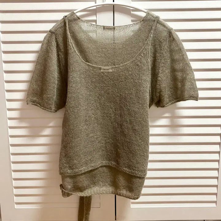 [BUNJANG] Monoha Mohair Knit &amp; Sleeveless Set / 모노하 모헤어 니트&amp;슬리브리스