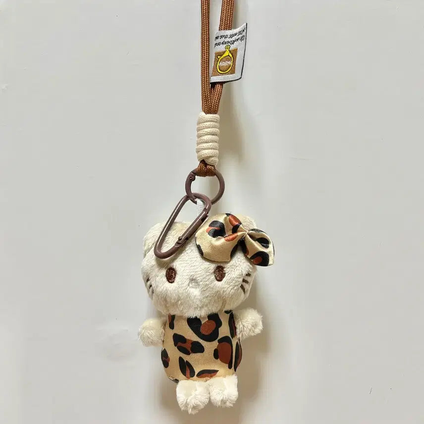 [BUNJANG] Hello Kitty Leopard Plush Charm / 새상품) 헬로키티 레오파드 호피 인형 키링