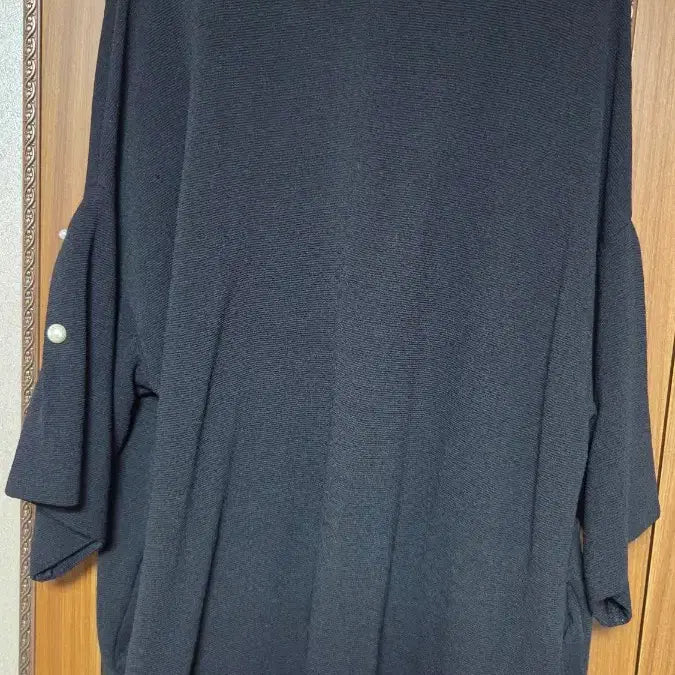 [BUNJANG] DEWL Pearl Detail Long Black Cardigan / 듀엘 DEWL 진주 롱 블랙 가디건 FREE