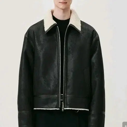 [BUNJANG] Dope Jayson Single Crop Leather Mutton Jacket BLACK M / 도프제이슨 싱글 크롭 레더 무톤 자켓 BLACK M