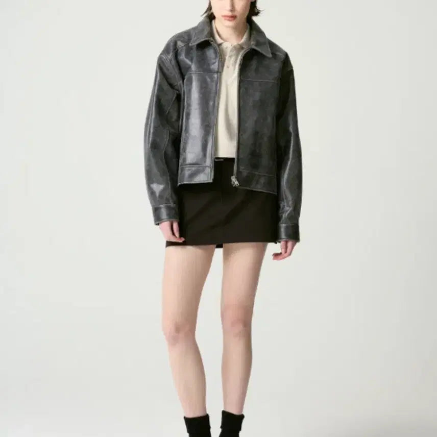 [BUNJANG] GLOWNY Fade Leather Jacket / GLOWNY 페이드 레더자켓