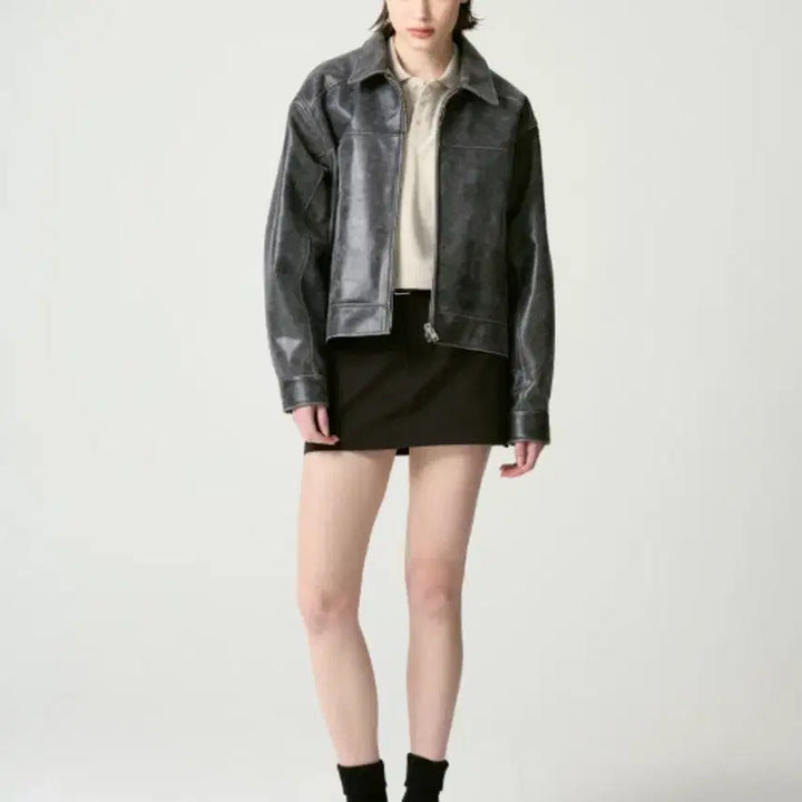 [BUNJANG] GLOWNY Fade Leather Jacket / GLOWNY 페이드 레더자켓