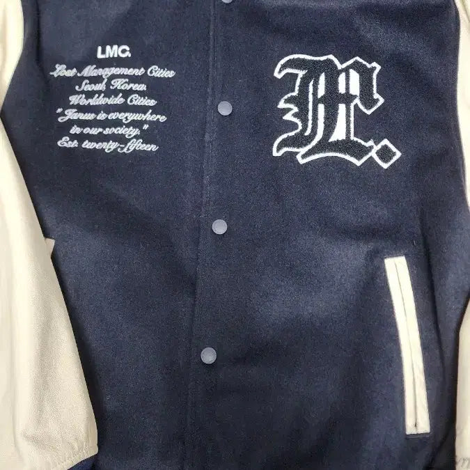 [BUNJANG] LMC Janus Leather Wool Varsity Jacket M / 엘엠씨(LMC) JANUS LEATHER WOOL 바시티 자켓 M