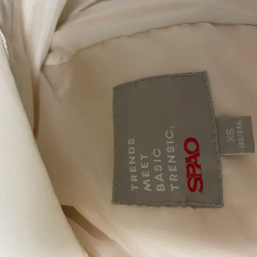 [BUNJANG] Spao Cream Short Padded Jacket / 스파오 패딩 크림