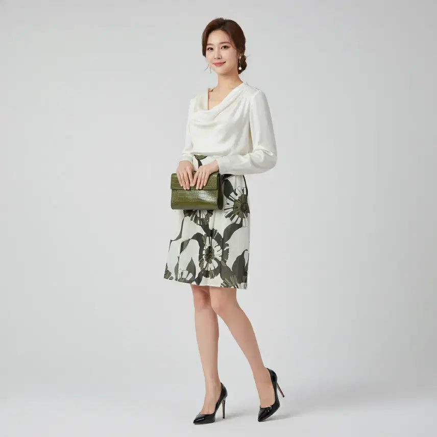 [BUNJANG] Roem Floral Chiffon Skirt / [새상품급] 로엠(Roem) 플라워 시폰 스커트