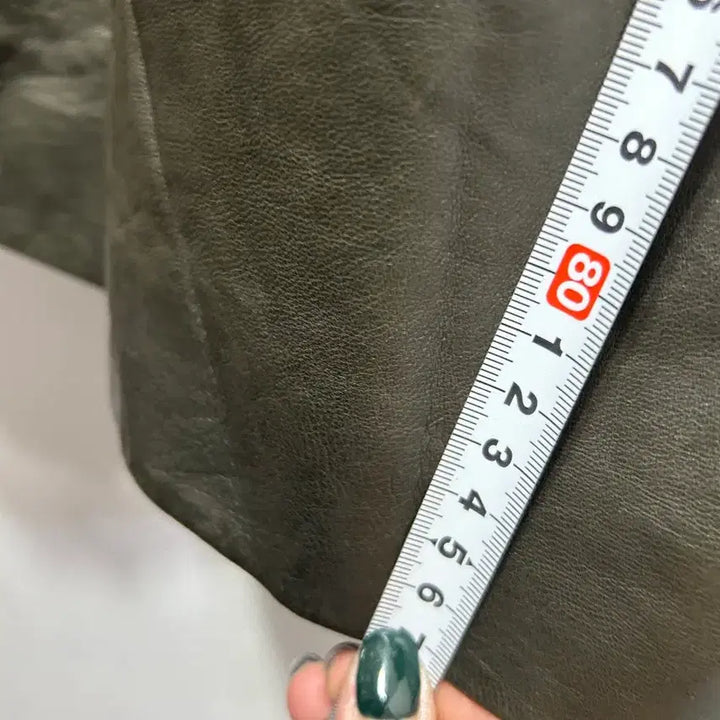 [SOLD OUT] 롱 카키 양가죽 봄버 자켓 S