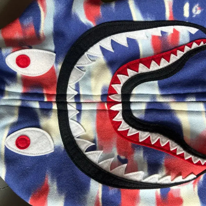 [BUNJANG] BAPE Screen Camo Shark Full Zip Hoodie Blue / BAPE 베이프 스크린 카모 샤크 후드 집업 블루
