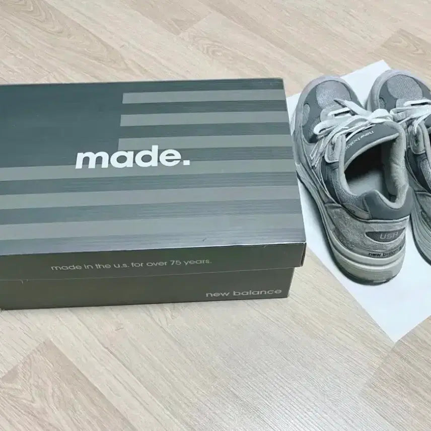 [BUNJANG] New Balance 992 Made in USA Gray Sneakers / 뉴발란스 992 메이드 인 USA 그레이 M992GR