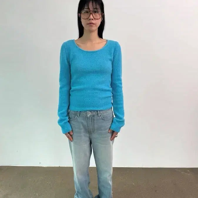 [BUNJANG] pkby Alpaca Knit Top / pkby 알파카 니트 blue