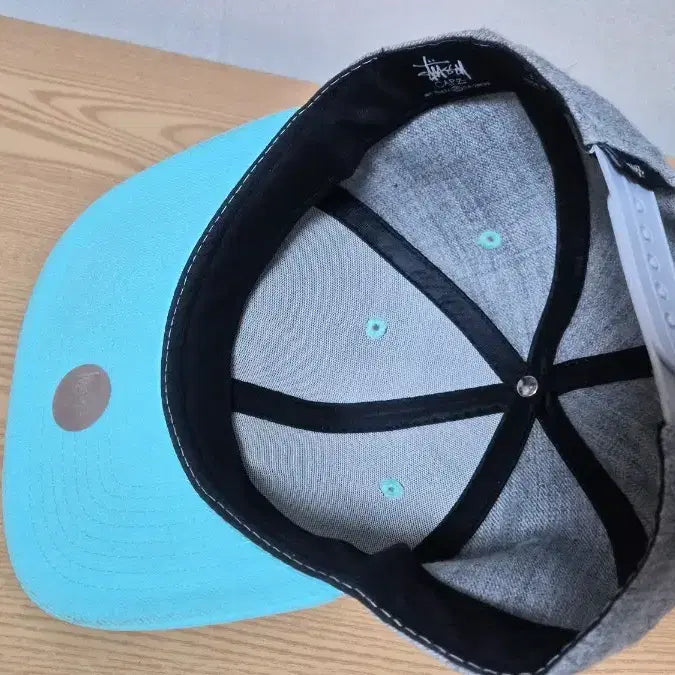 [BUNJANG] Stussy SS Logo Snapback Hat Gray/Mint / 스투시 SS로고 스냅백 모자 회색/민트 프리 57-59cm 가능