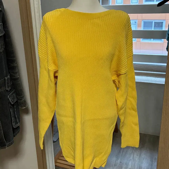 [BUNJANG] ZARA Yellow Ribbed Knit Sweater / 자라 옐로우 골지 니트