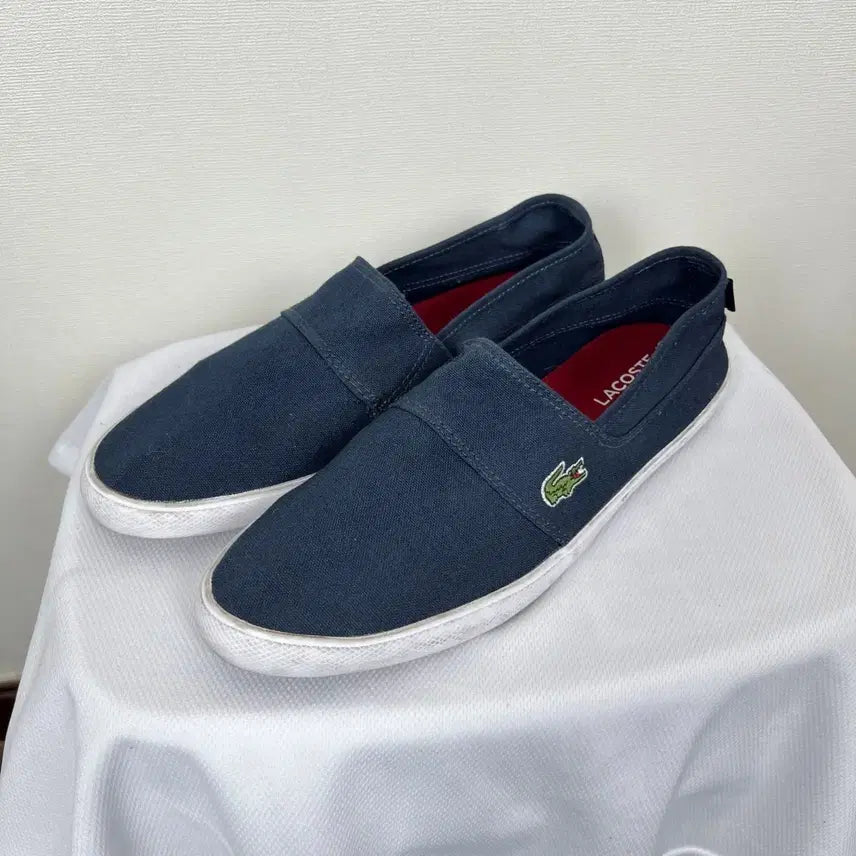 [SOLD OUT] 라코스테 네이비 슬립온 스니커즈 신발 8 260 라덴 빈티지