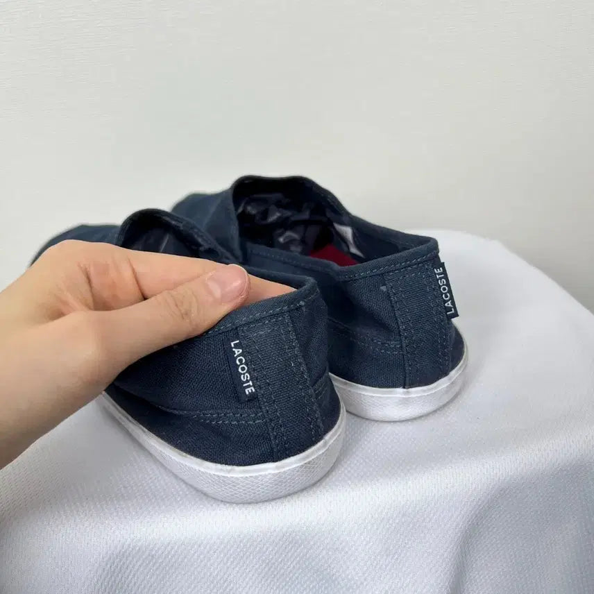 [SOLD OUT] 라코스테 네이비 슬립온 스니커즈 신발 8 260 라덴 빈티지