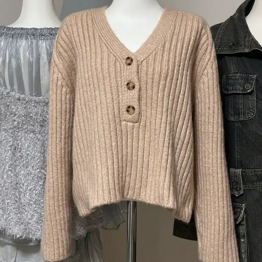 [BUNJANG] ZARA V-neck Knit Sweater / 자라 브이넥 니트