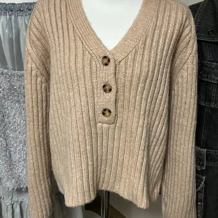 [BUNJANG] ZARA V-neck Knit Sweater / 자라 브이넥 니트