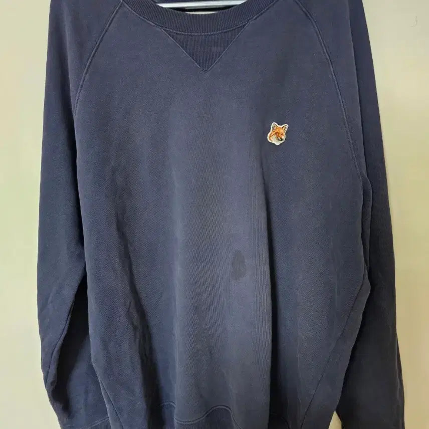 [BUNJANG] Maison Kitsune Fox Head Navy Sweatshirt XL / 사용감o 정품 메종키츠네 폭스헤드 네이비 맨투맨 XL