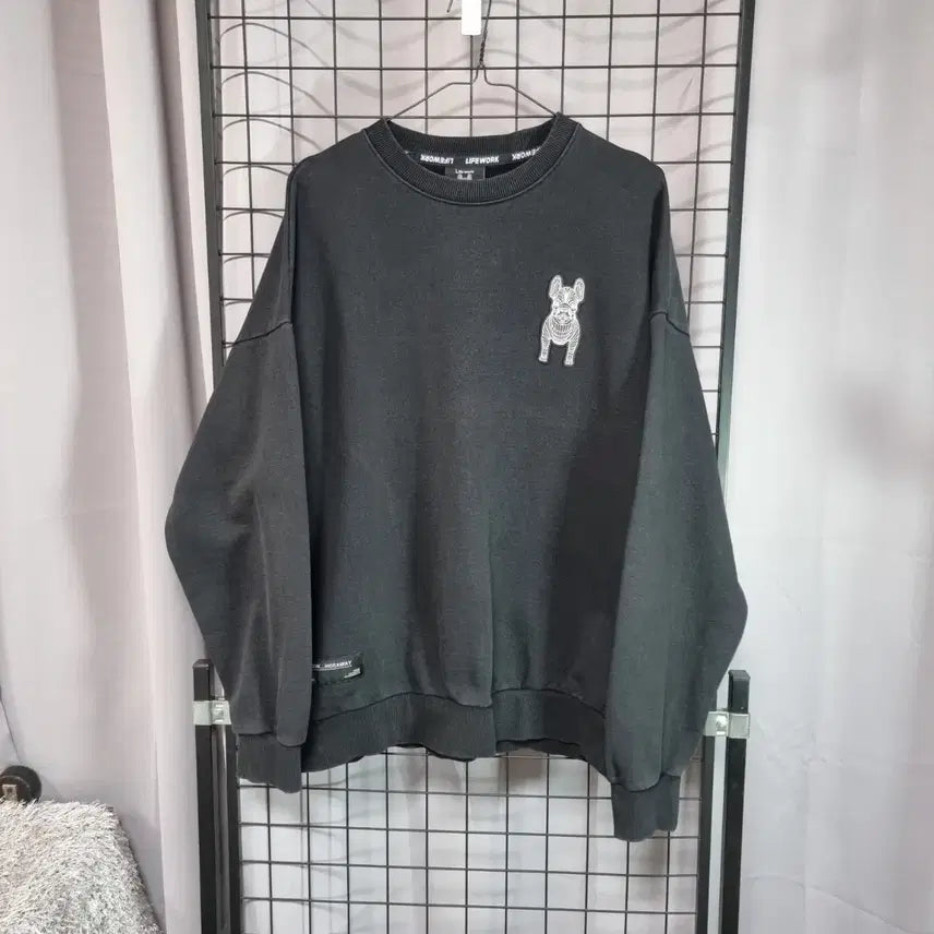 [BUNJANG] Life Work Silicone Radok Long Sleeve T-Shirt Black L / 라이프워크 맨투맨 실리콘 라독 긴팔 티셔츠 블랙 L