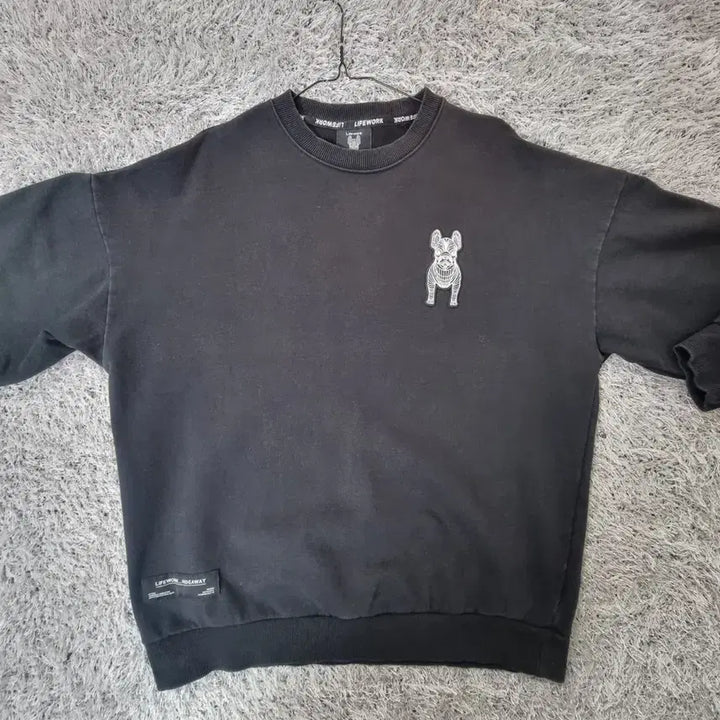 [BUNJANG] Life Work Silicone Radok Long Sleeve T-Shirt Black L / 라이프워크 맨투맨 실리콘 라독 긴팔 티셔츠 블랙 L