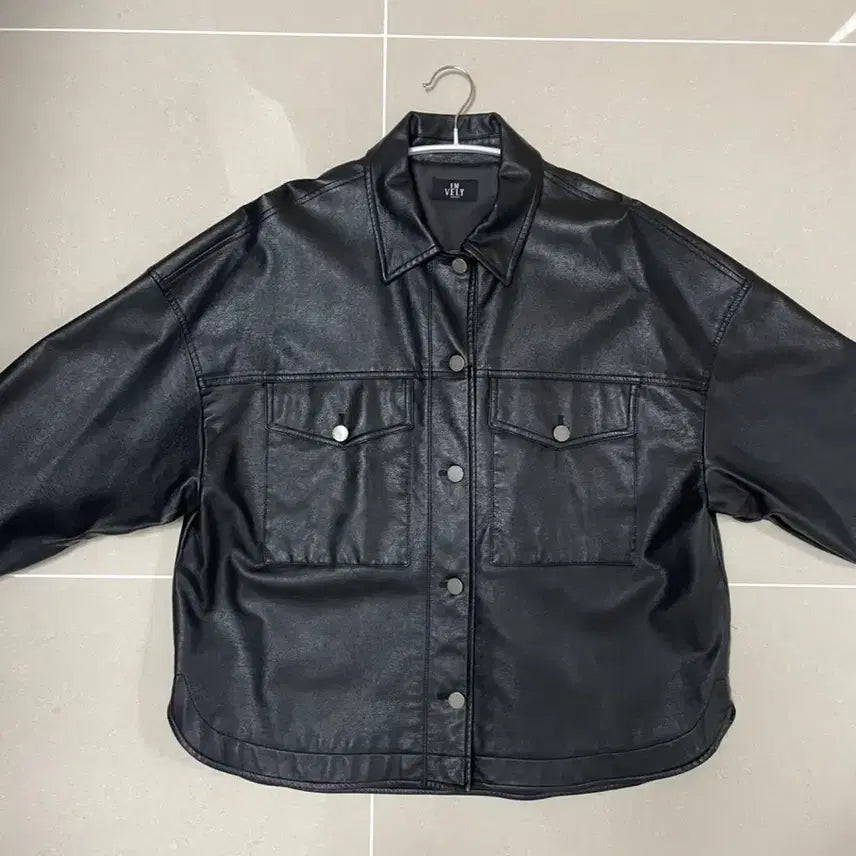 [BUNJANG] Leather Shirt Jacket (Black) / 레더 셔츠 자켓(블랙)