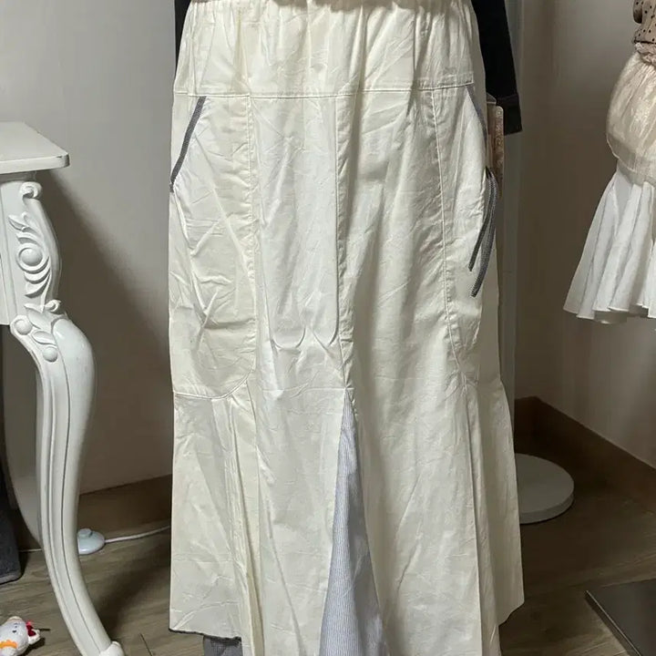 [BUNJANG] Vintage White Long Skirt / 일본 빈티지 화이트 롱스커트