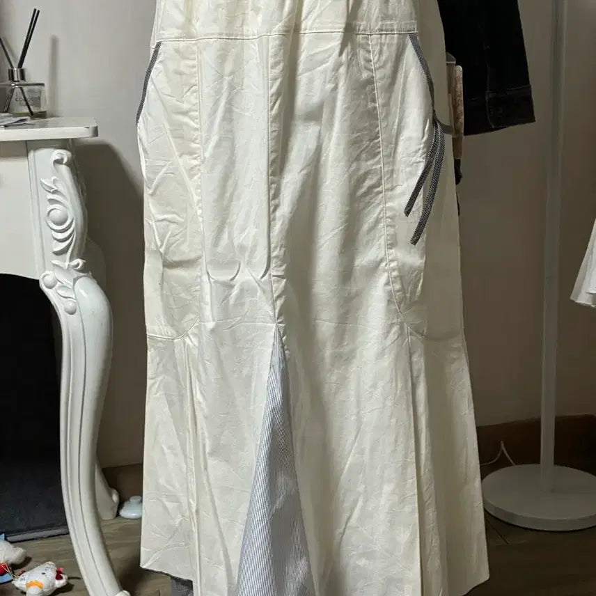 [BUNJANG] Vintage White Long Skirt / 일본 빈티지 화이트 롱스커트
