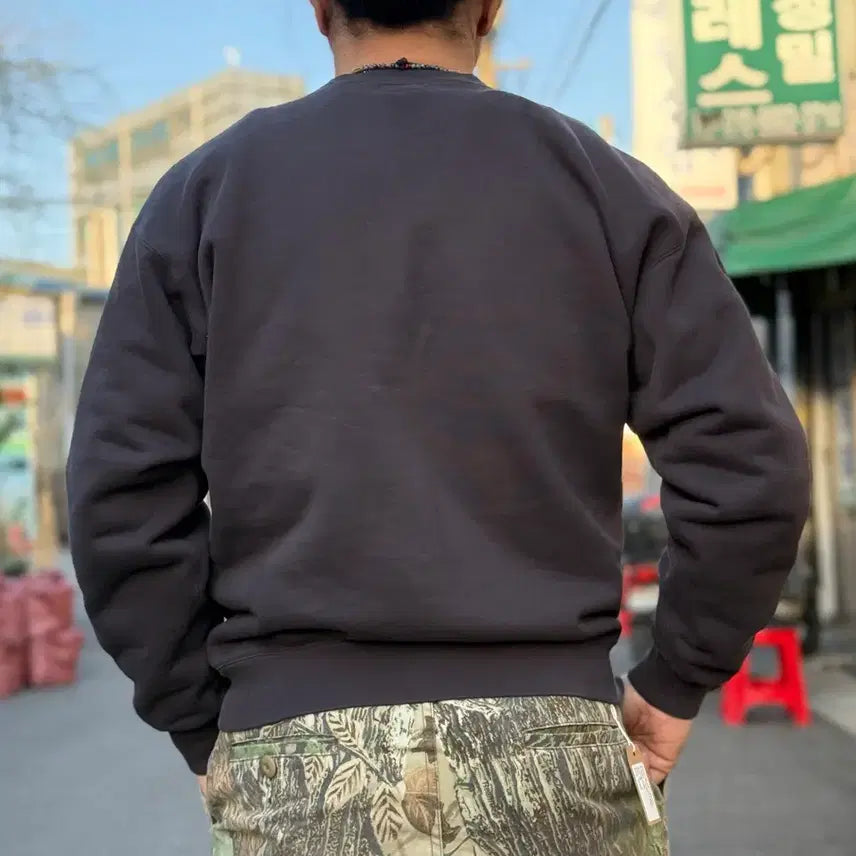 [SOLD OUT] 논스탁 리트리트 헬 스텐실 17.5oz 베이직 스웻셔츠 빈티지 블랙 L