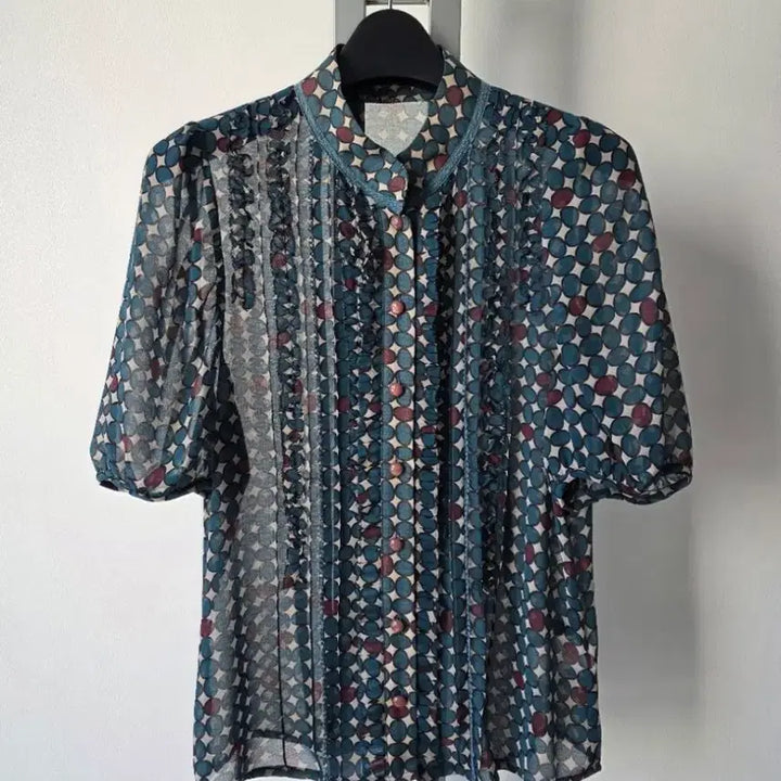 [BUNJANG] VALENCIA Silk Printed Blouse / VALENCIA 발렌시아 나염 실크 블라우스-55(드라이/새상급)