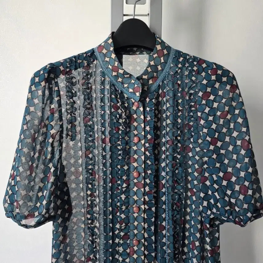 [BUNJANG] VALENCIA Silk Printed Blouse / VALENCIA 발렌시아 나염 실크 블라우스-55(드라이/새상급)