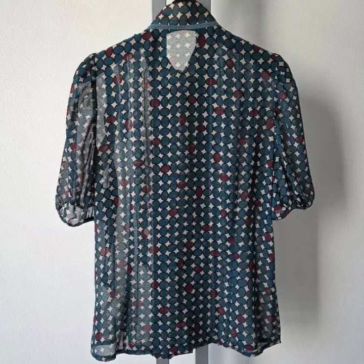 [BUNJANG] VALENCIA Silk Printed Blouse / VALENCIA 발렌시아 나염 실크 블라우스-55(드라이/새상급)