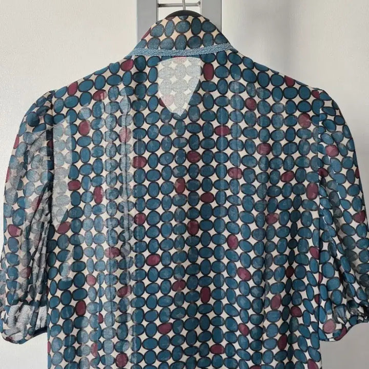 [BUNJANG] VALENCIA Silk Printed Blouse / VALENCIA 발렌시아 나염 실크 블라우스-55(드라이/새상급)