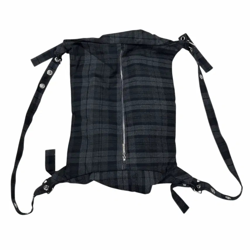 [BUNJANG] ILLIGO Letter Big Shoulder Bag (Check, Gray) / ILLIGO 일리고 레터 빅 숄더백 체크 그레이 가방