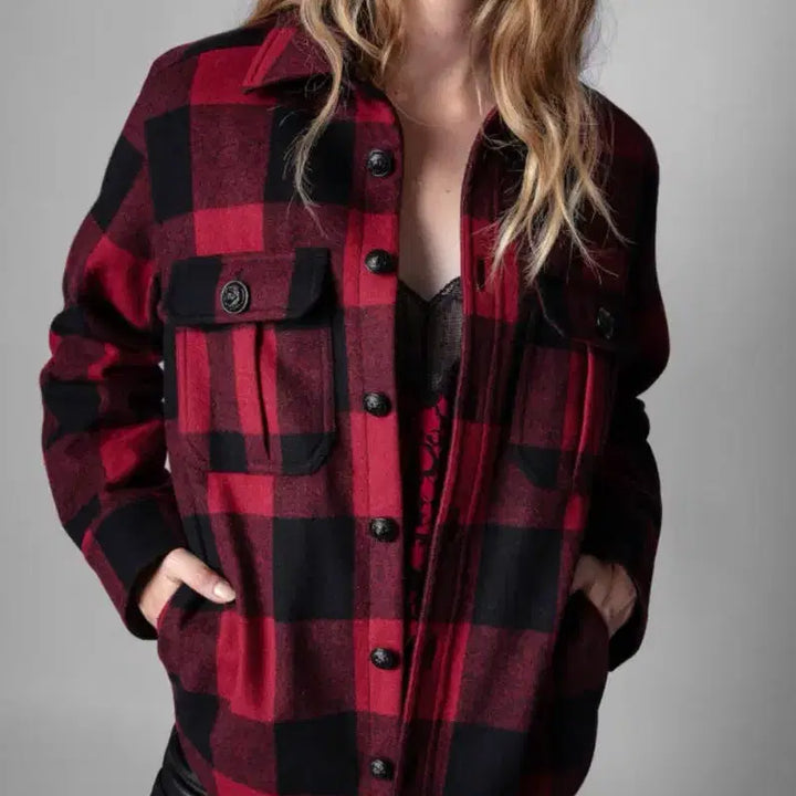 [BUNJANG] Zadig &amp; Voltaire Timber Check Wool Overshirt Jacket / 쟈딕앤볼테르 Timber 오버셔츠 스타일 체크 울 재킷