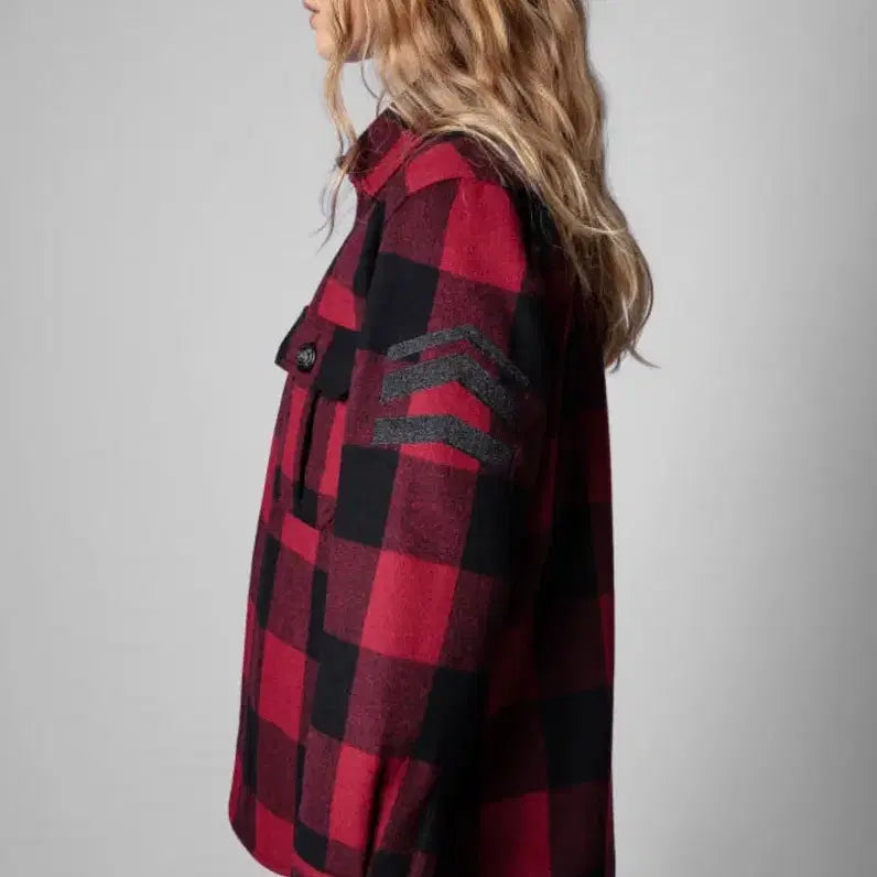 [BUNJANG] Zadig &amp; Voltaire Timber Check Wool Overshirt Jacket / 쟈딕앤볼테르 Timber 오버셔츠 스타일 체크 울 재킷