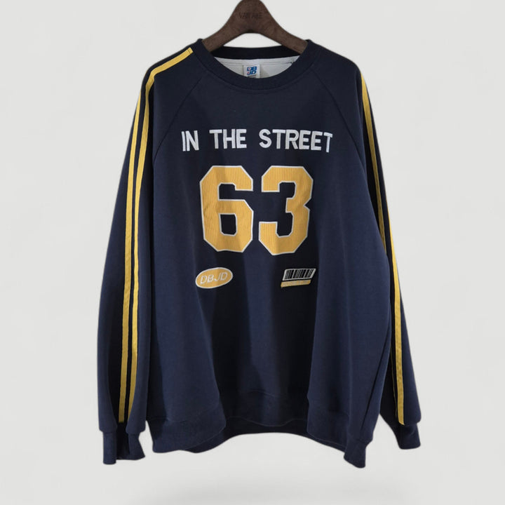 [BUNJANG] Double JD Street 63 Oversized Sweatshirt / 더블제이디 스트릿63 맨투맨 오버핏