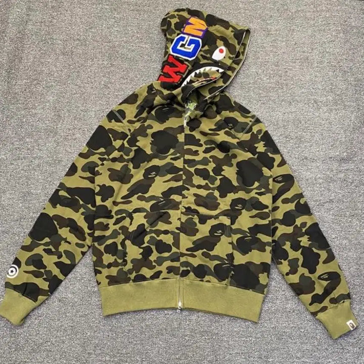 [SOLD OUT] BAPE 베이프 샤크 카모 후드집업